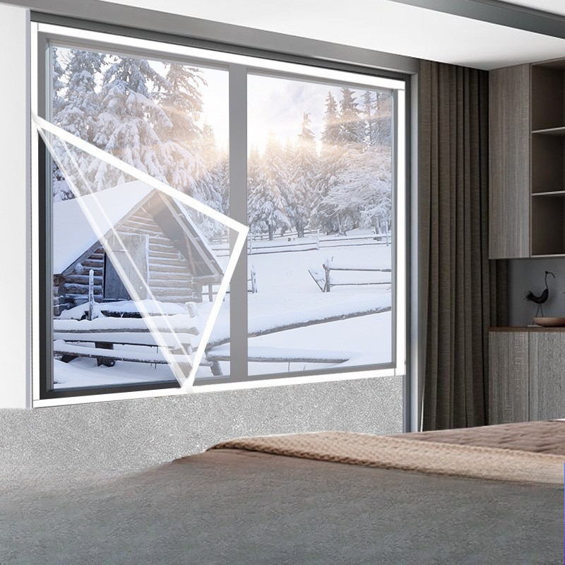 Window Insulation Film - Winter Transparent Sealing Window Screens Self