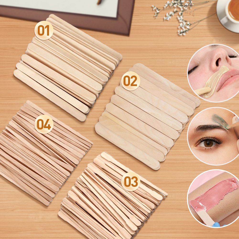Wood Filler Stick - 500/200/100Pcs Wooden Hair Removal Stick Face
