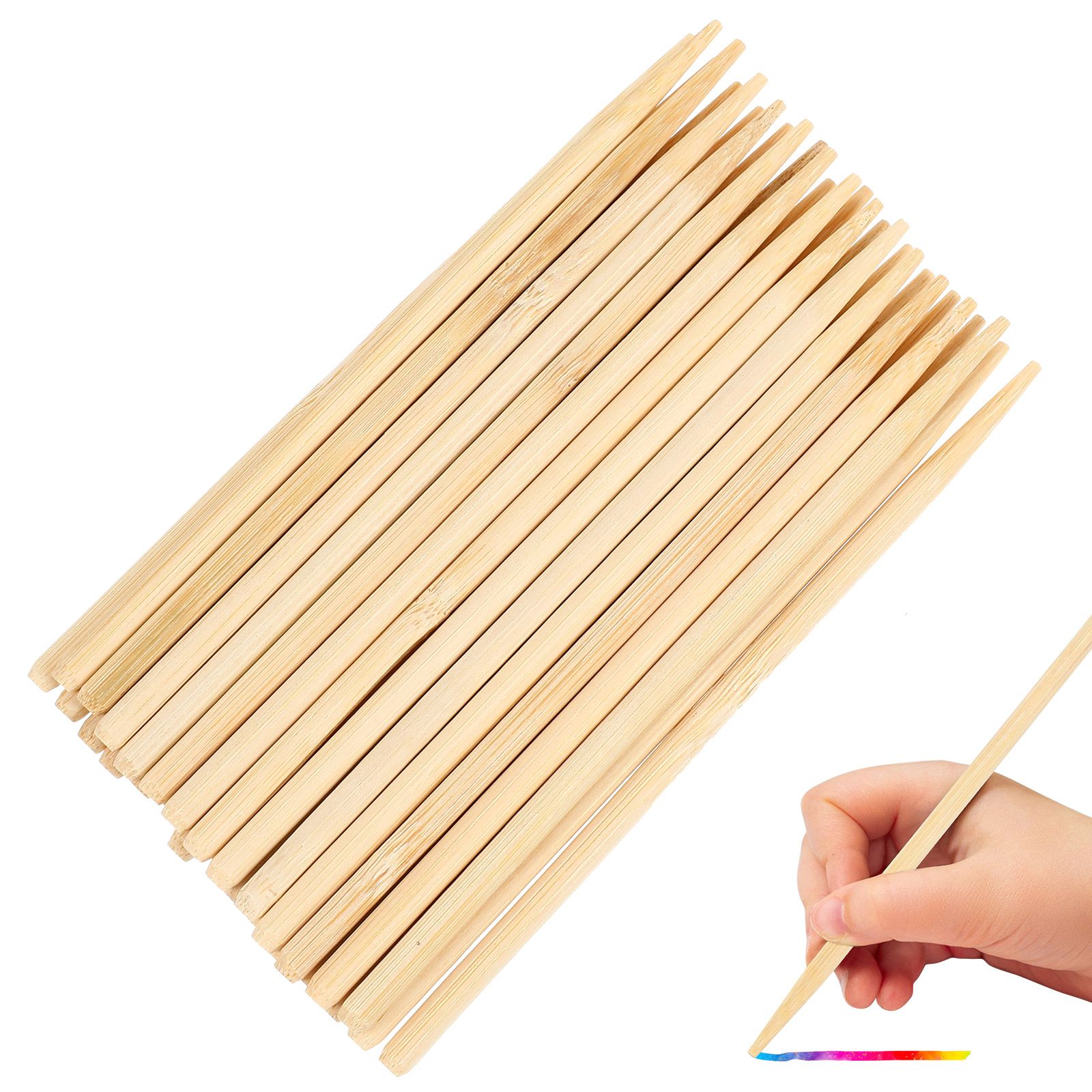 Wood Filler Stick - 30pcs Scratch Bamboo Pens Wax Sticks
