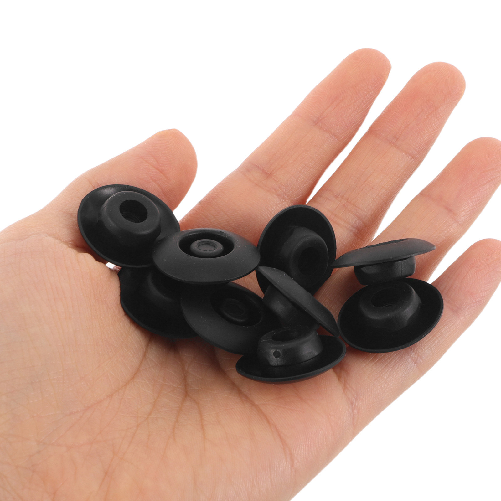 Door Stopper Rubber - 24Pcs Rubber Hole Plugs Automotive Black