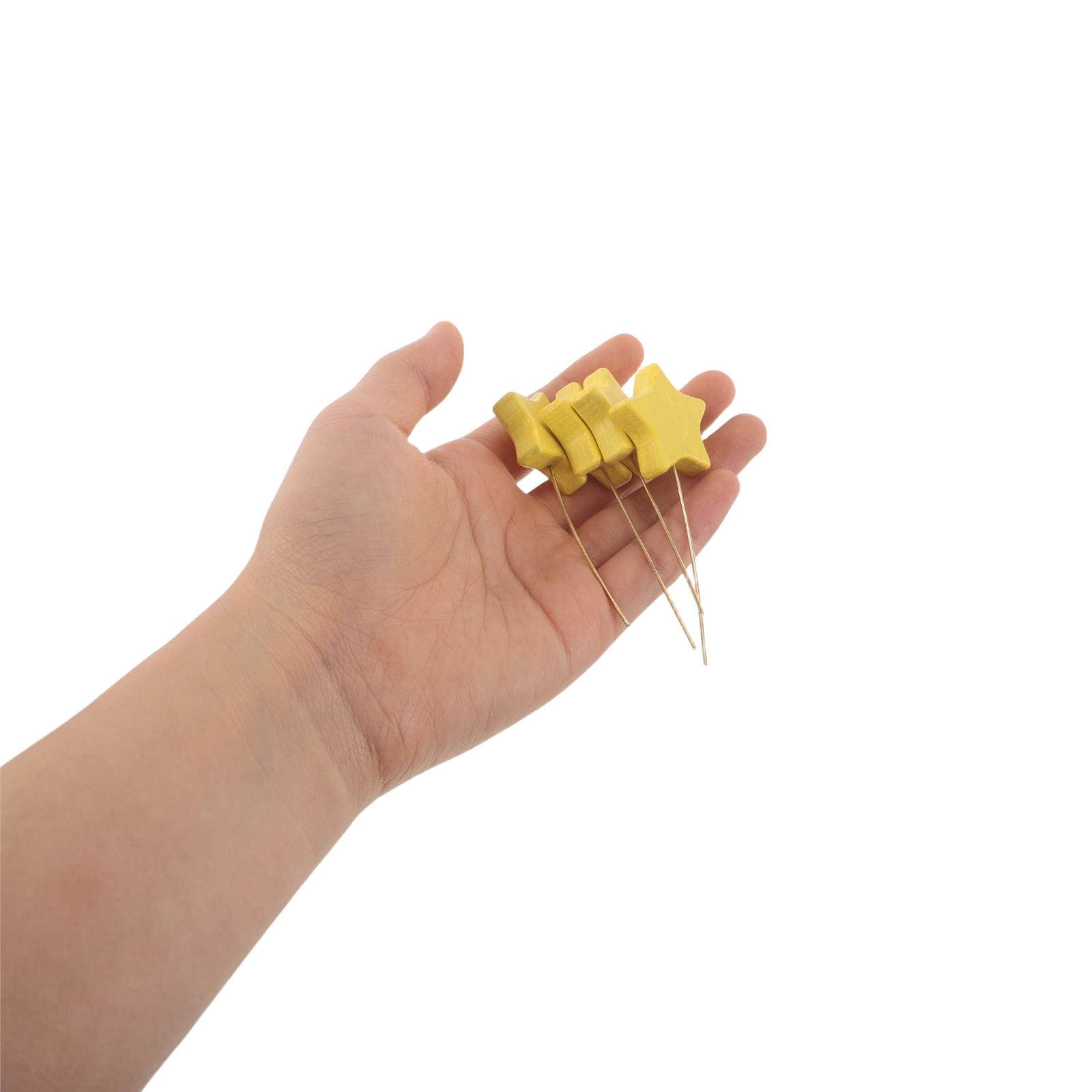 Wood Filler Stick - 6Pcs Mini Wood Star Picks Five