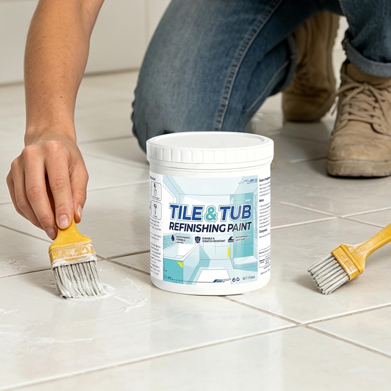 500g Tile Paint Semi Gloss Wat - Spray Paint Primer recension och pris