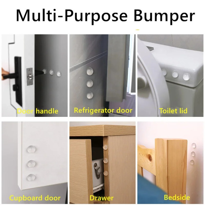 100Pcs Self Adhesive Door Stop - Door Stopper Rubber recension och pris