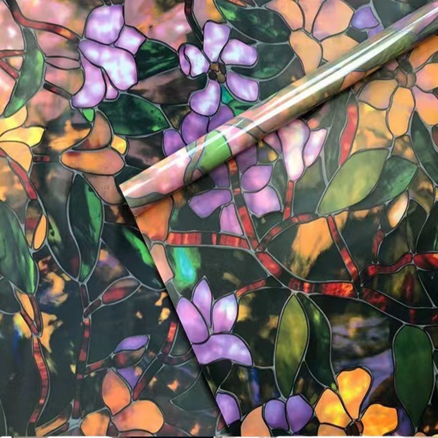Flower Pattern Electrostatic W - Window Insulation Film recension och pris