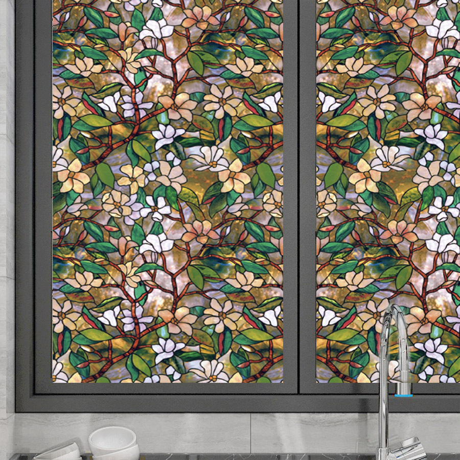 Flower Pattern Electrostatic W - Window Insulation Film recension och pris