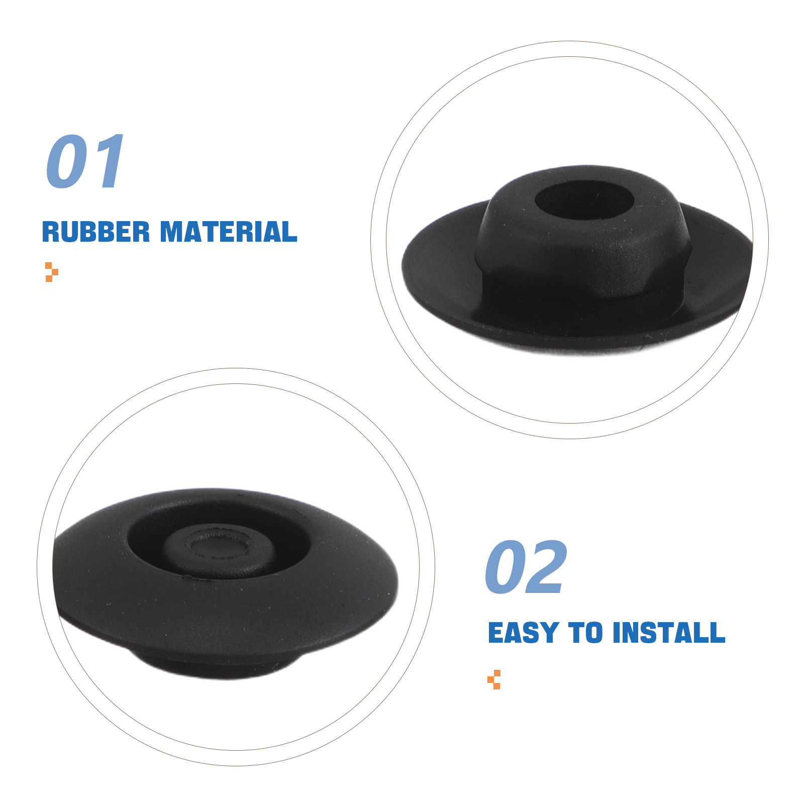 24Pcs Rubber Hole Plugs Automo - Door Stopper Rubber recension och pris